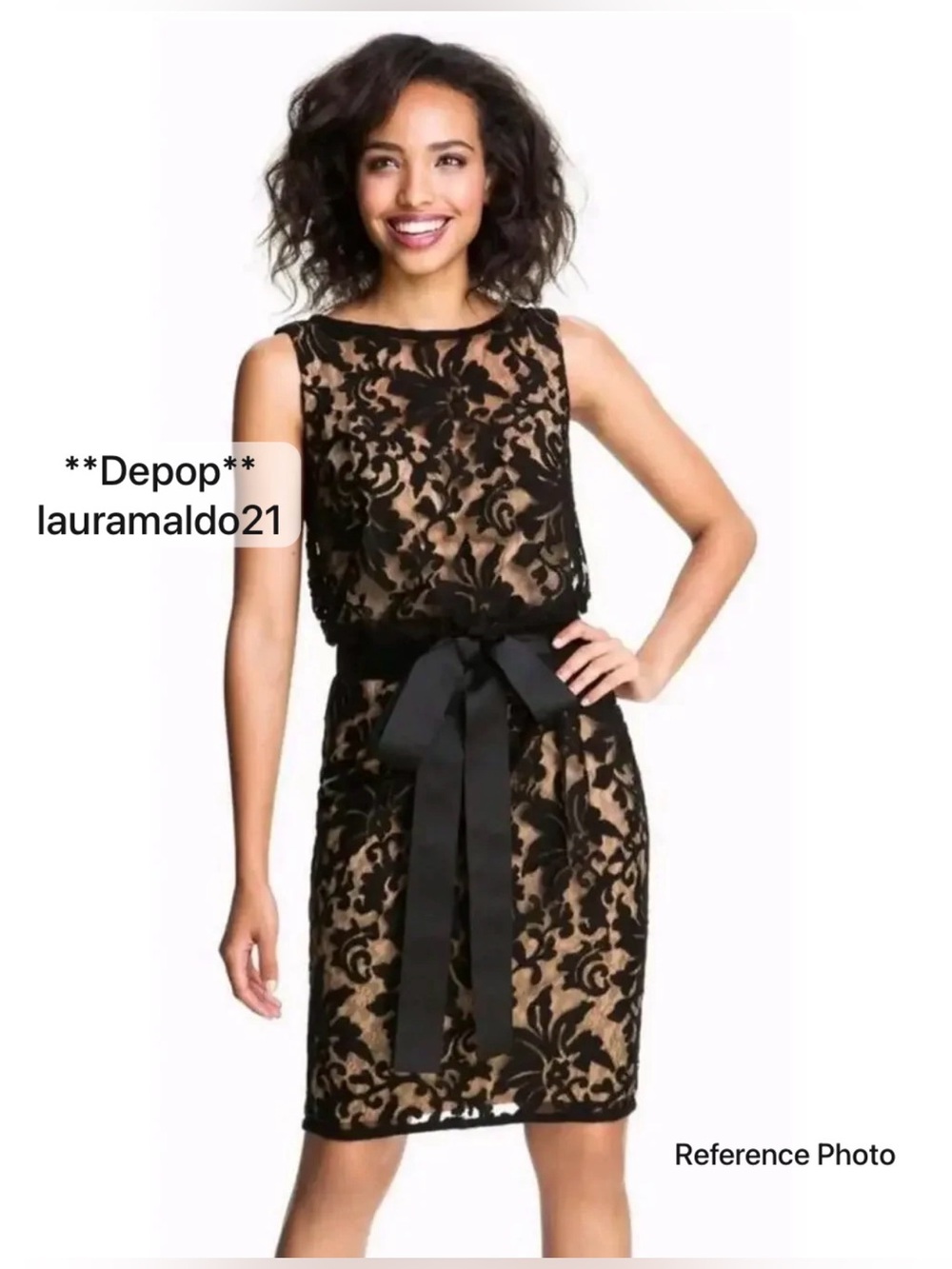 Taylor black lace cocktail dress  SIZE 8
